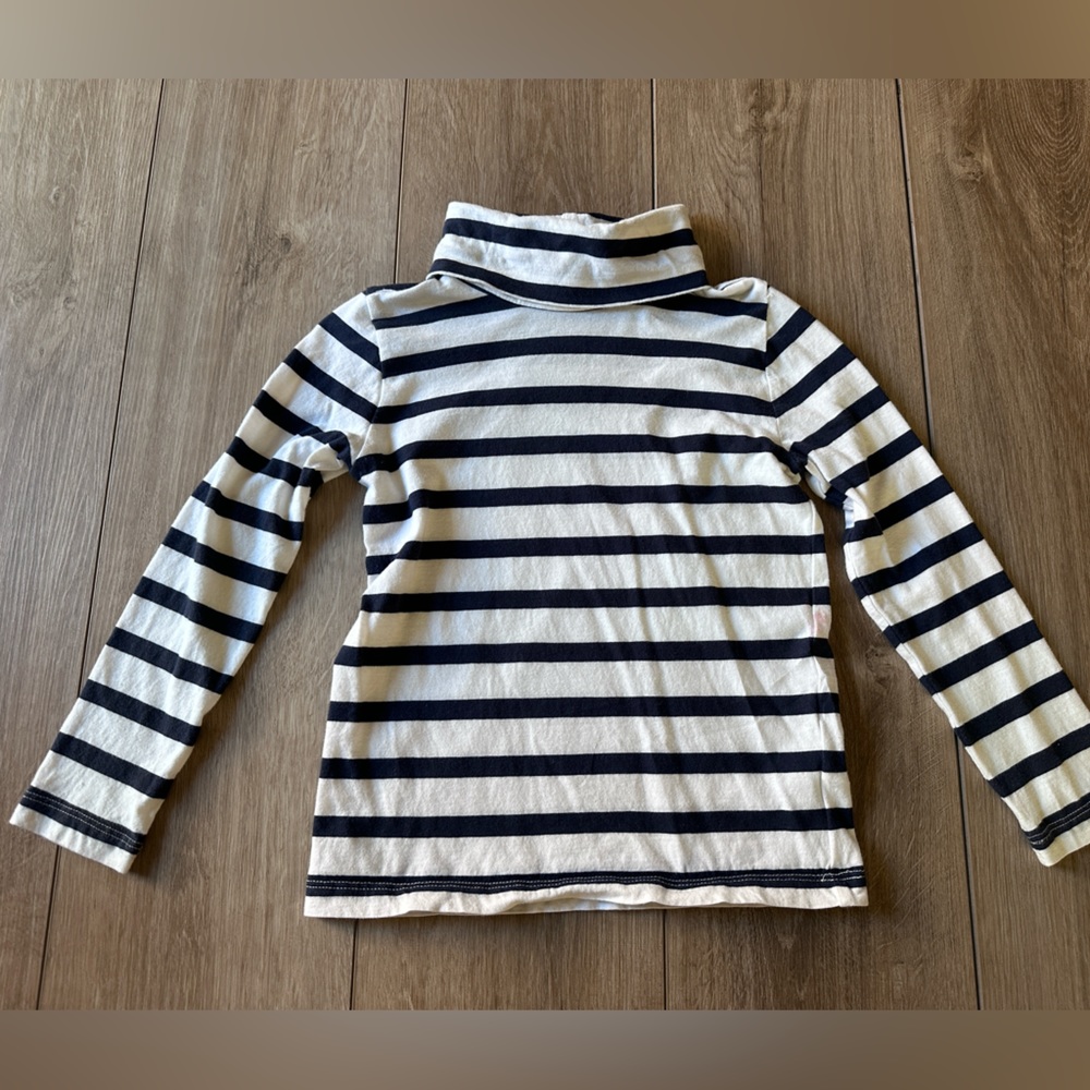 Crewcuts Girls Long Sleeve Turtle Neck Striped Shirt. EUC